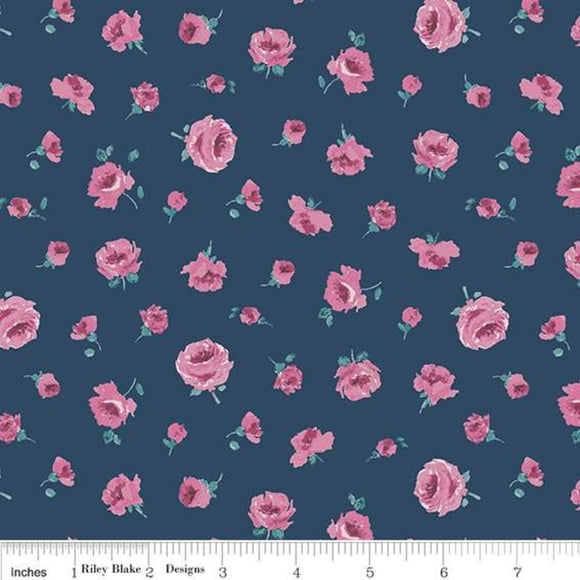 Liberty of London Flower Show Midnight Garden Collection - Mary Rose