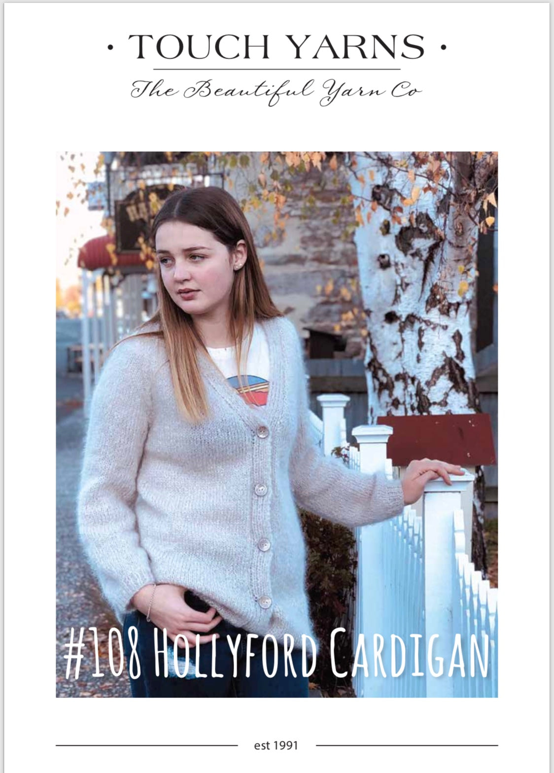 Touch Knitting Pattern - 108 Hollyford Cardigan in 12-ply  / Aran weight Brushed Yarn