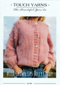 Touch Knitting Pattern - 110 Grown Ups Polly Cardigan in 12-Ply Brushed Yarn