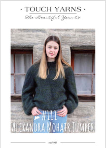Touch Knitting Pattern - 111 Alexandra Mohair Jumper in 12-Ply Brushed Yarn
