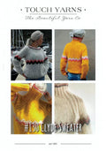 Touch Knitting Pattern - 130 Clyde Mohair Jumper with Crew or Turtleneck and Colourwork in 12-Ply  / Aran weight Brushed Yarn