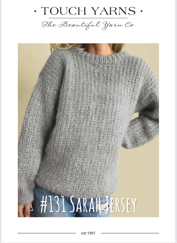 Touch Knitting Pattern - 131 Sarah Mohair Jumper in 12-Ply Brushed Yarn