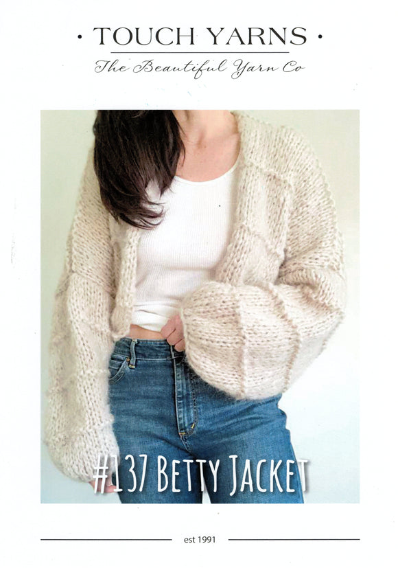 Touch Knitting Pattern - 137 Betty Mohair Jacket in 12-Ply Brushed Yarn