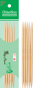 ChiaoGoo - 13 cm Double Pointed Bamboo - Natural colour