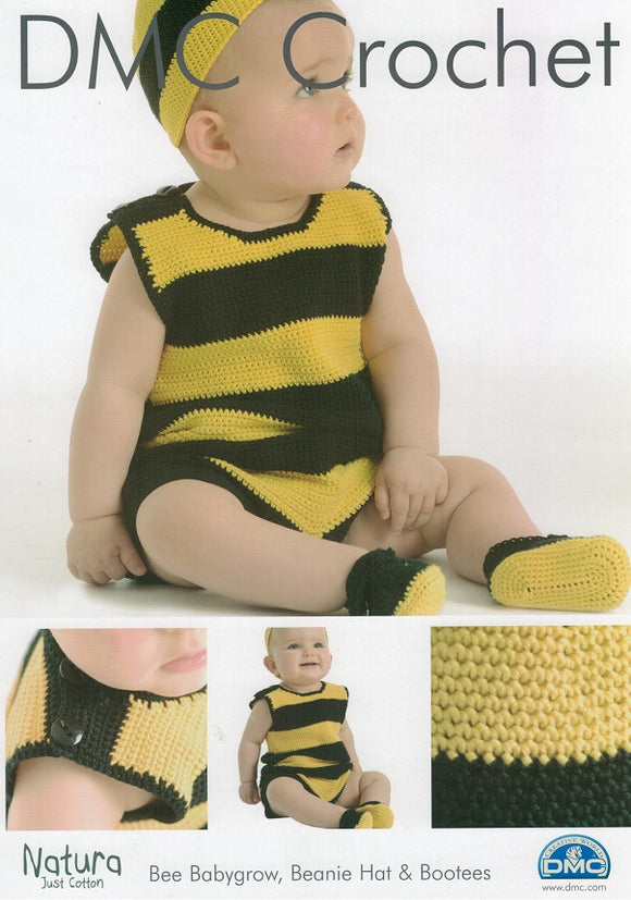 DMC Crochet Pattern - Baby Bee Outfit - Absolutely Adorable!