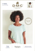 DMC Knitting Pattern 15731C - Ladies Short Sleeve Top in 4-ply / Fingering Cotton