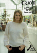 Crucci Knitting Pattern 1577 - Ladies Pullover in 14-ply / Chunky yarn