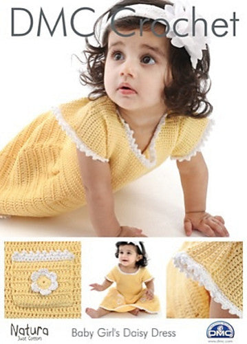 DMC Crochet Pattern - Baby Girl's Daisy Dress in 4-Ply / Fingering