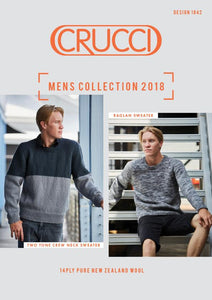 Crucci Knitting Pattern 1842 - Two Mens Pullovers in 14-ply / Chunky