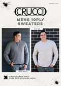 Crucci Knitting Pattern 1916 - Two Mens Sweaters in 10-ply / Worsted-weight