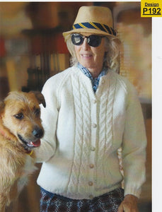 Countrywide Knitting Pattern P192 - Ladies Cardigan with Cables in Chunky / 14-ply