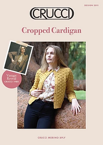 Crucci Knitting Pattern 2011 - Ladies Cropped Cardigan in 8-ply / DK