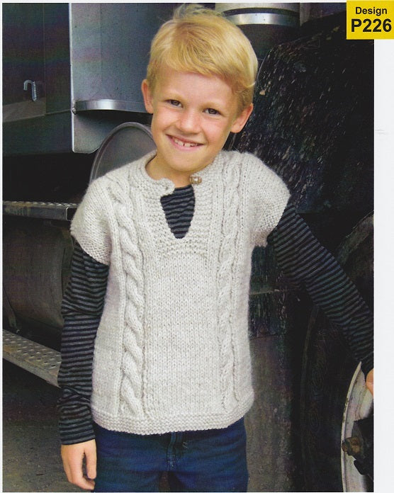 Countrywide Knitting Pattern P226 - Childs Short-Sleeved Vest in Chunky / 14-ply