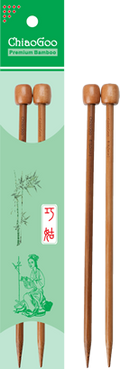 ChiaoGoo - Bamboo straight needles - 23 cm Patina colour