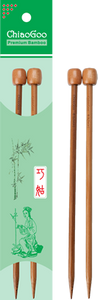 ChiaoGoo - Bamboo straight needles - 23 cm Patina colour