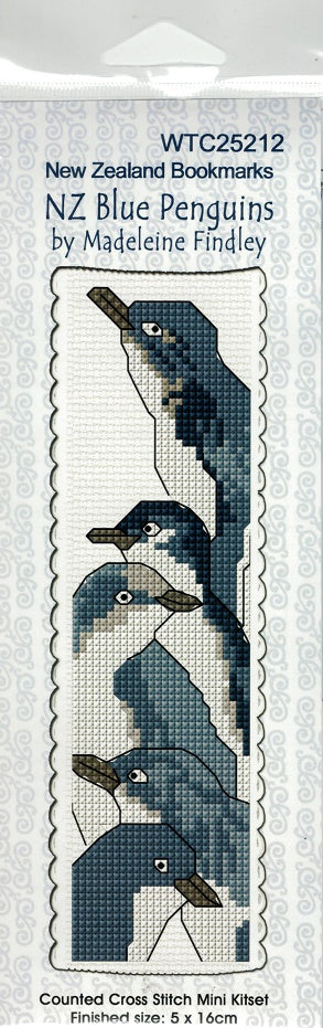 CraftCo Cross-stitch bookmark kit - New Zealand Blue Penguins