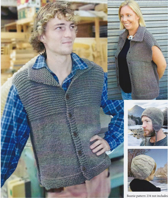 Countrywide Knitting Pattern P253 - Adults Collared Vest in Chunky / 14-ply