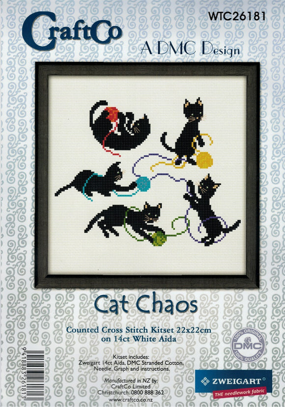 CraftCo Cross Stitch Kit - Cat Chaos