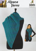 Indiecita Knitting Pattern 2706 - Adult Textured Shawl in 10-Ply / Worsted-weight