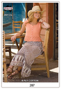 Heirloom 287 - Ladies vest with diamonds in 8-ply