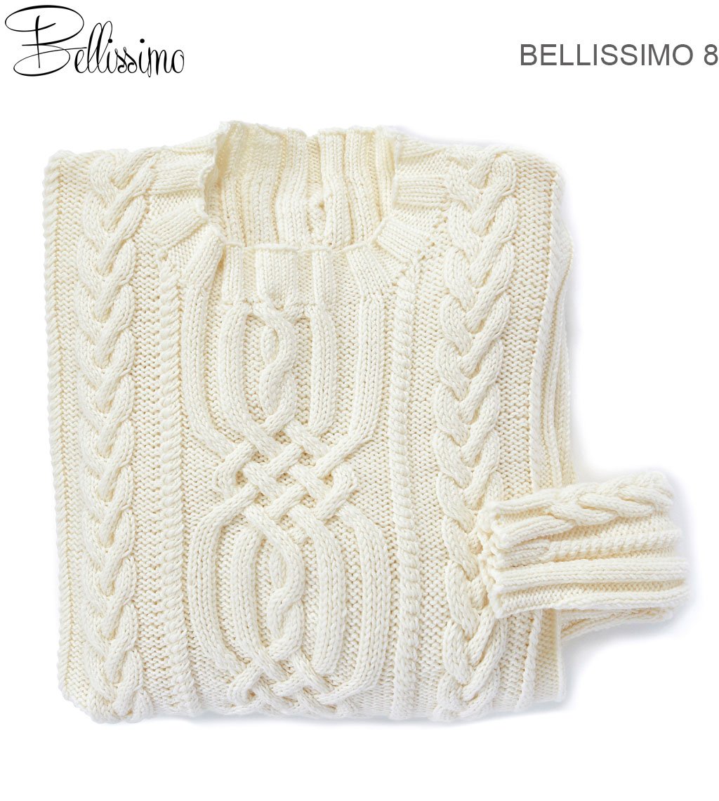 Bellissimo TX525 - Mens Cabled Pullover in 8-ply / DK