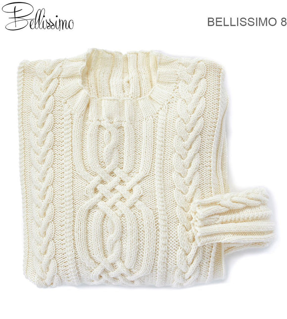 Bellissimo TX525 - Mens Cabled Pullover in 8-ply / DK