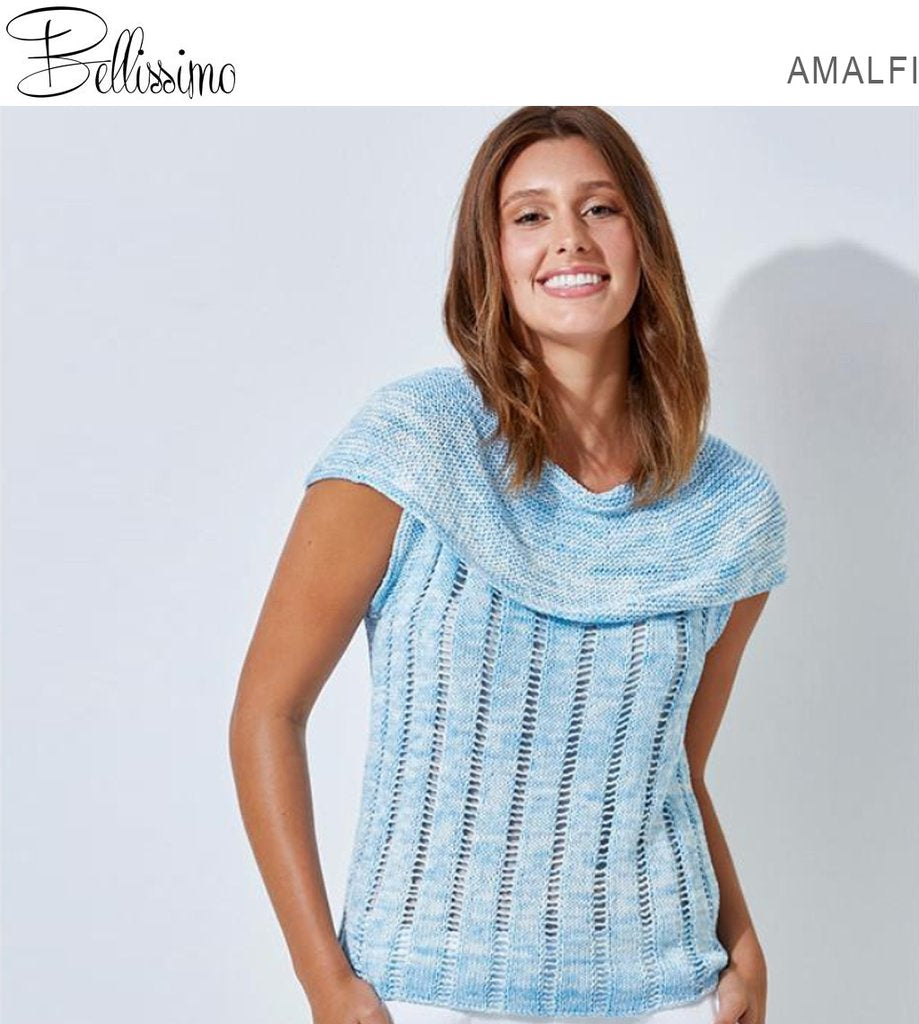 Bellissimo Amalfi TX534 - Ladies Sleeveless Summer Top in 8-ply / DK