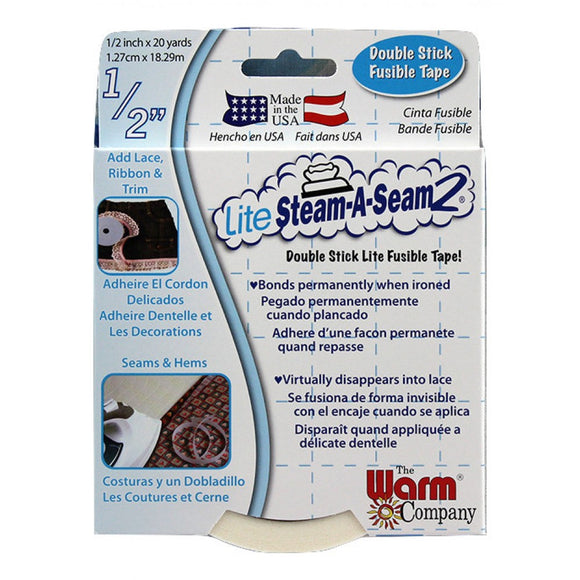 The Warm Company - Steam-A-Seam 2 Tape, Lightweight - 1/2 inch wide