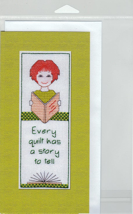 Cross-Stitch Card and Bookmark set - Every quilt has a story...