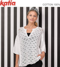 Katia TX603 - Ladies Open Lace Top in 8-ply / DK Cotton