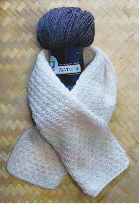 Countrywide Knitting Pattern P63 - Double Moss Stitch Scarf in 14-ply / Chunky