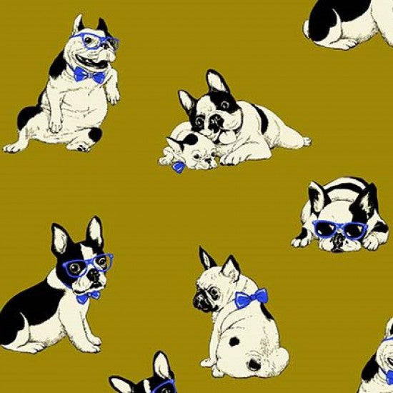 Sucho - Playful Dogs on Mustard background