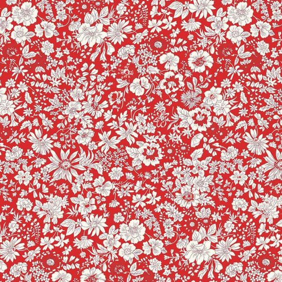Liberty of London Flower Show Midsummer Collection - Emily Silhouette on Red