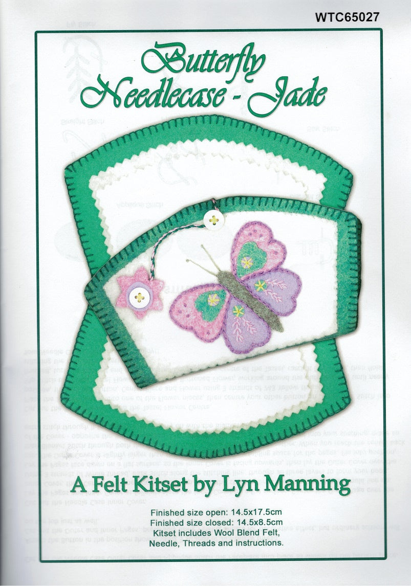 Felt Kitset - Butterfly Needlecase in Jade
