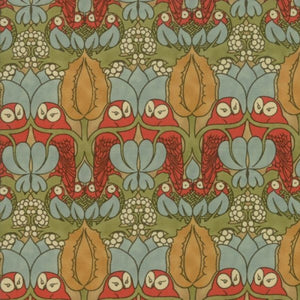 C.F.A. Voysey Collection - The Owl in Russet Colourway