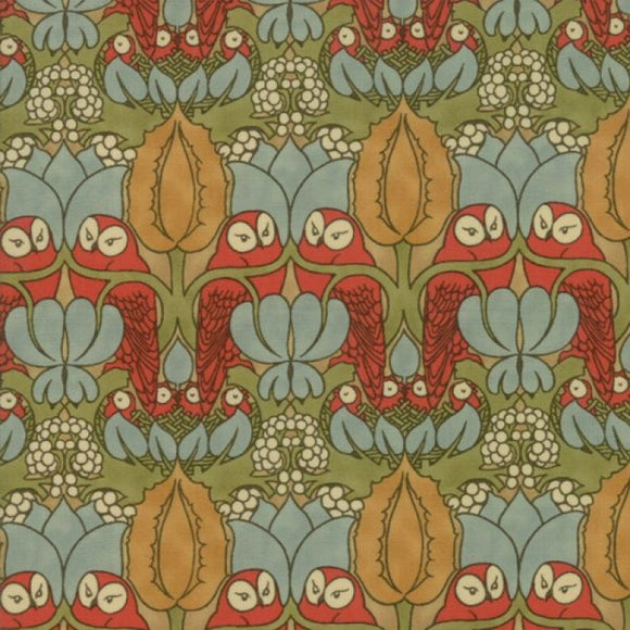 C.F.A. Voysey Collection - The Owl in Russet Colourway