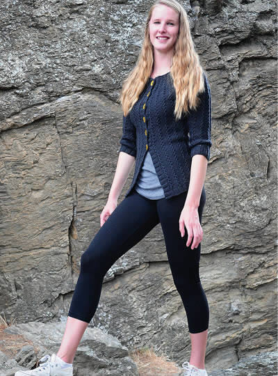 Touch Knitting Pattern 81 - Ladies Lace Yoke Cardigan in 2-ply / Lace-weight