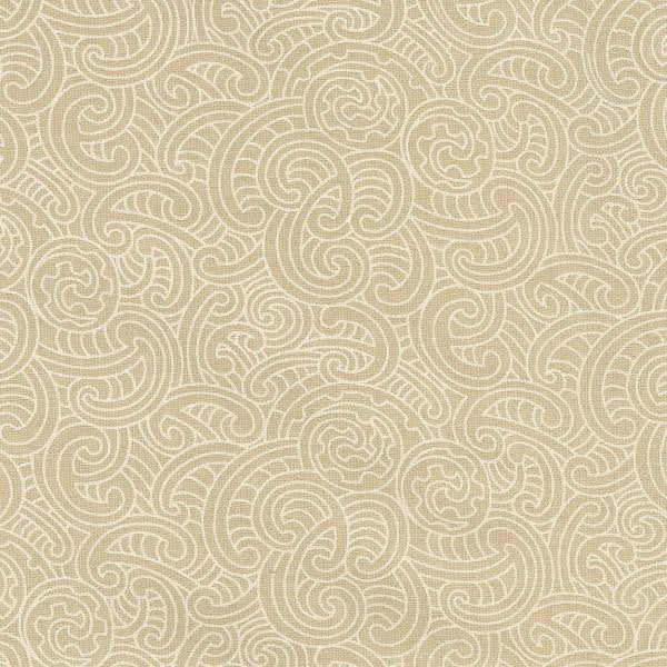 Ponga Koru White on Beige