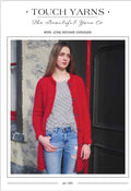 Touch Knitting Pattern 99 - Ladies Long Mohair Cardigan in 12-ply  / Aran weight brushed Mohair / Merino