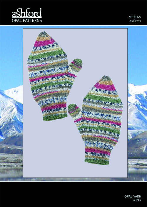 Opal Yarn pattern - Mittens in 4-Ply / Fingering