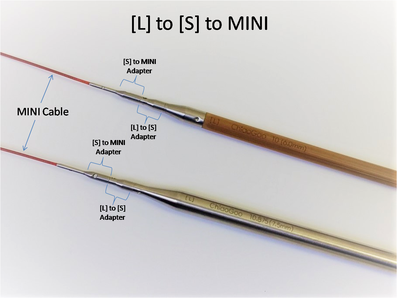 ChiaoGoo Accessories - Adapters for SPIN and TWIST Interchangeable tips and cables