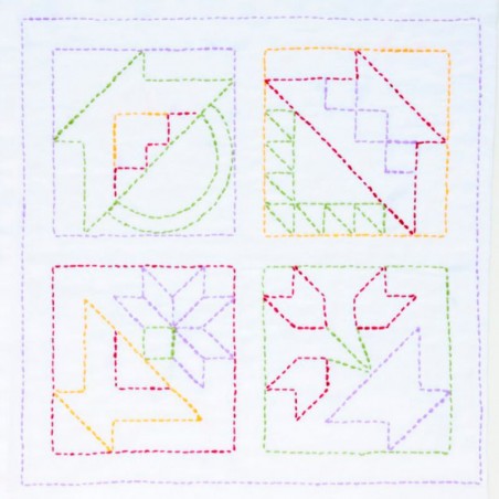 Sashiko - Tulip Sashiko World Kit - America Flower Baskets