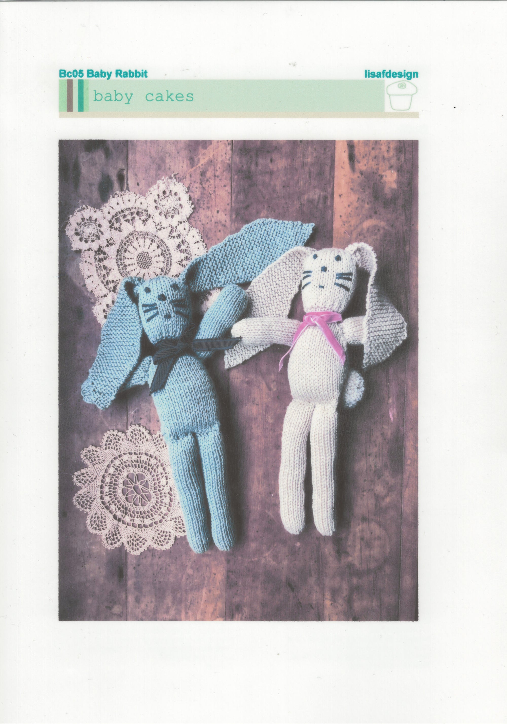 Baby Cakes Knitting Pattern - BC05 Baby Rabbit