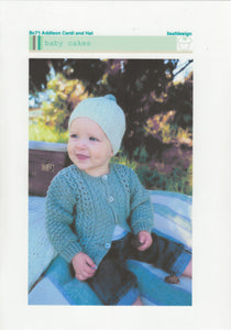 Baby Cakes Knitting Pattern - BC71 Addison Cardi and Hat
