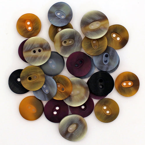 Buttons - Abbey Sweater Buttons - Concave 2-hole Polyester 20.5 mm