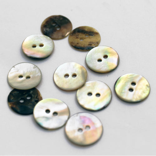 Buttons - Agoya Shell Round with 2 holes in 4 sizes