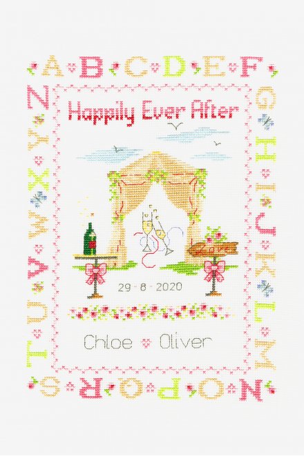 DMC Counted Cross Stitch Kit - Happily Ever After Sampler