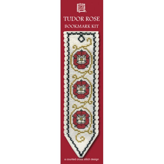British Textile Heritage Cross-stitch Bookmark kit - Tudor Rose