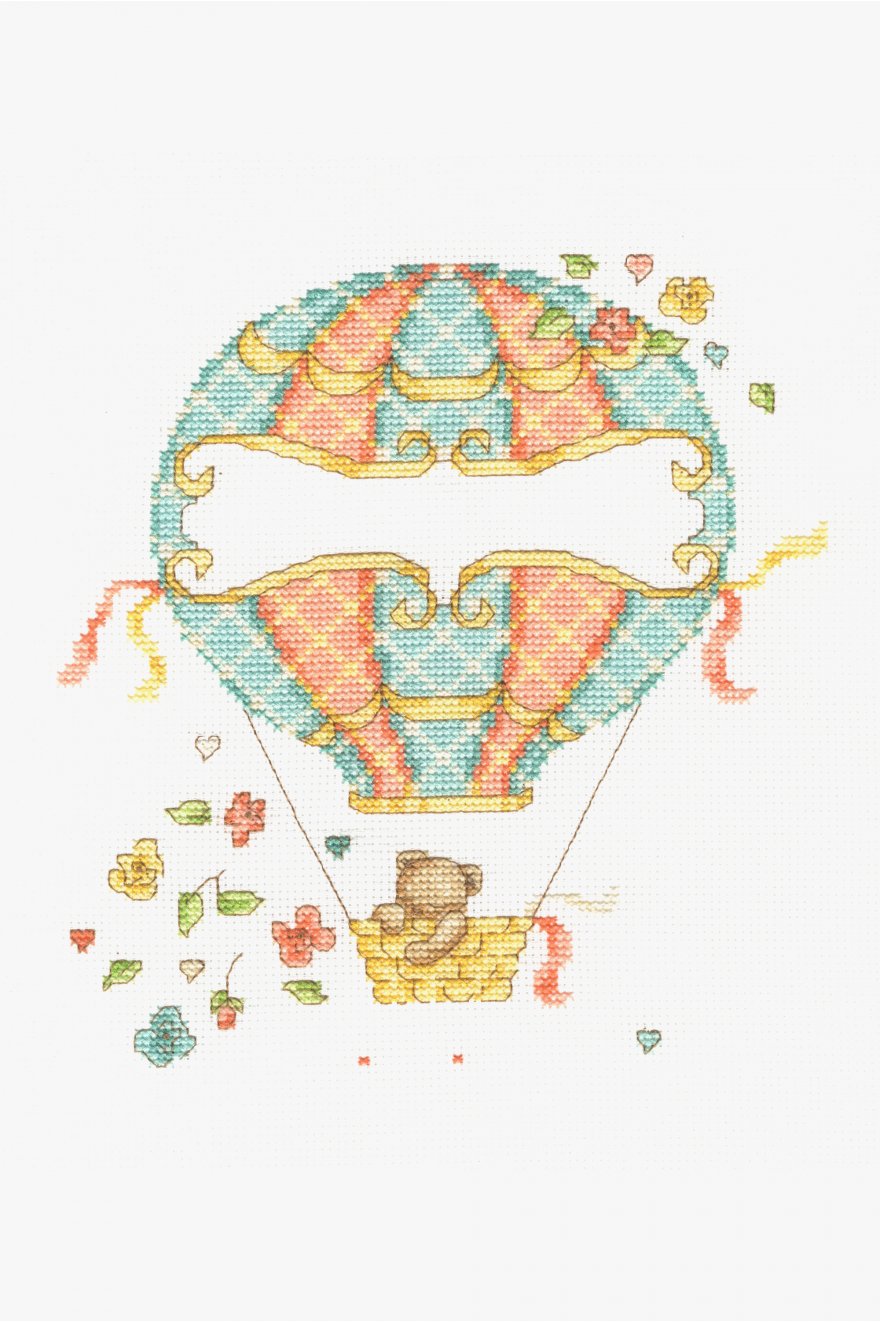 DMC Counted Cross Stitch Kit - Baby Balloon Birth Record