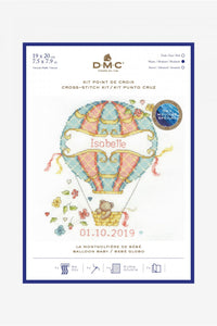 DMC Counted Cross Stitch Kit - Baby Balloon Birth Record